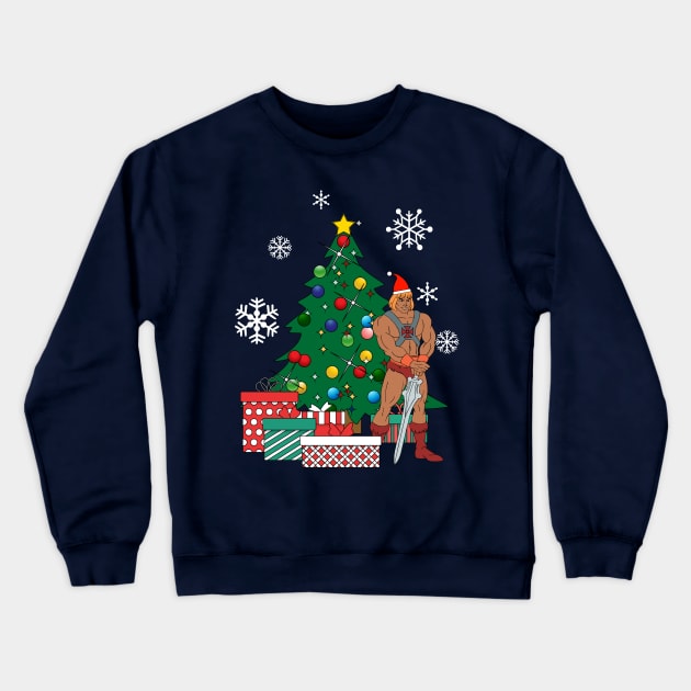 He Man Around The Christmas Tree Crewneck Sweatshirt by Nova5